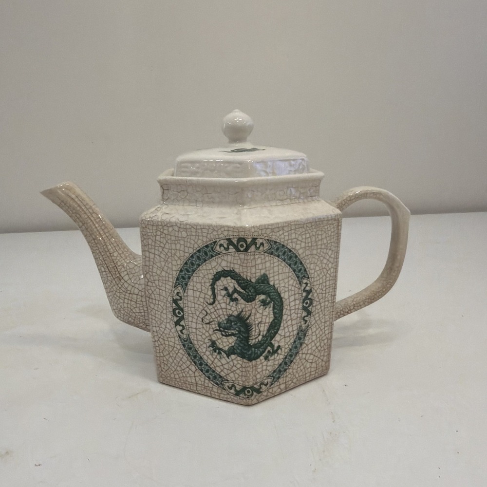 Vintage Teapot Arthur Wood House of Goebel Green Dragon No Chips!